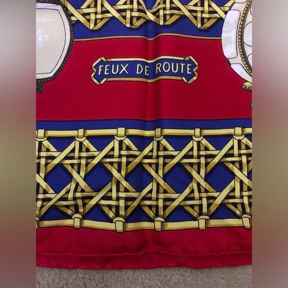 Hermès Hermes 90cm scarf Feux de Routes - Picture 6 of 11